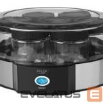 Cita mazā sadzīves tehnika Adler  Yogurt Maker AD 4476 Capacity 7x0.2 L, Stainless steel/Black 