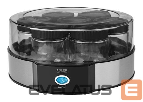 Muud väikesed kodumasinad Adler Yogurt Maker AD 4476 Capacity 7x0.2 L, Stainless steel/Black