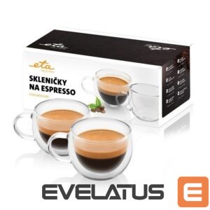 Cita mazā sadzīves tehnika ETA  Espresso cups 518091000 For espresso coffee, 2 pc(s), Dishwasher proof, Glass 