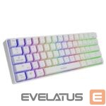 Kompiuterio klaviatūra Genesis  THOR 660 RGB Gaming keyboard, RGB LED light, US, White, Wireless/Wired, Wireless connection, Gateron Red Switch 