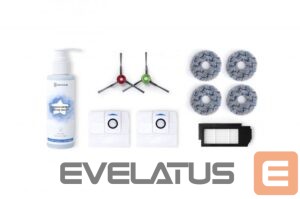 Dulkių siurblio priedas Ecovacs  Accessory Kit D-KT01-0027 2x Side Brush(Black), 1x Set of filter, 2x Dust Bag, 2 pairs x  Cleaning Cloth, 1x Cleaning Solution 110m, Suitable for X1 OMNI (Black) 