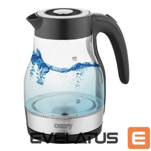 Tējkanna Camry  Kettle CR 1300 Electric, 2200 W, 1.7 L, Stainless steel, 360° rotational base, Black 