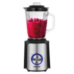 Mikseri un blenderi Mesko  Blender MS 4080 Tabletop, 600 W, Jar material Glass, Jar capacity 1.5 L, Ice crushing, Black/Silver 