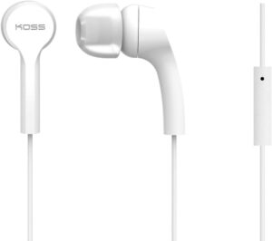 Bezvadu austiņas Koss  Headphones KEB9iW Wired, In-ear, Microphone, White 