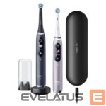 Dantų šepetėlis Oral-B  Electric Toothbrush iO 9 Series Duo Rechargeable, For adults, Number of brush heads included 2, Black Onyx/Rose, Number of teeth brushing modes 7 