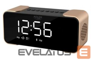 Interactive solution Adler  Wireless alarm clock with radio AD 1190 AUX in, Copper/Black, Alarm function 