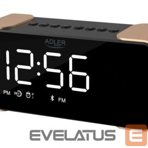Interaktiivne lahendus Adler  Wireless alarm clock with radio AD 1190 AUX in, Copper/Black, Alarm function 