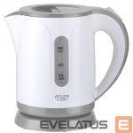 Veekeetja Adler  Kettle AD 1371g Electric, 850 W, 0.8 L, Stainless steel/Polypropylene, 360° rotational base, White/Grey 