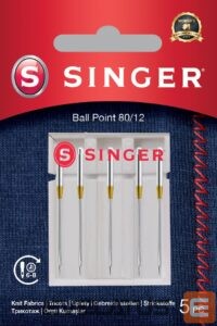 Aksesuāri un filtri Singer  Ball Point Needle 80/12 5PK for Knit Fabrics 