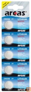 Cita datorprece Arcas  CR2032, Lithium, 5 pc(s) 