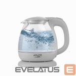 Virdulys Adler  Kettle AD 1283G Standard, 1100 W, 1 L, Plastic/Glass, Grey, 360° rotational base 