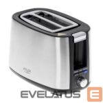 Tosters Adler  Toaster AD 3214  Power 750 W, Number of slots 2, Housing material Stainless steel, Stainless steel/Black 