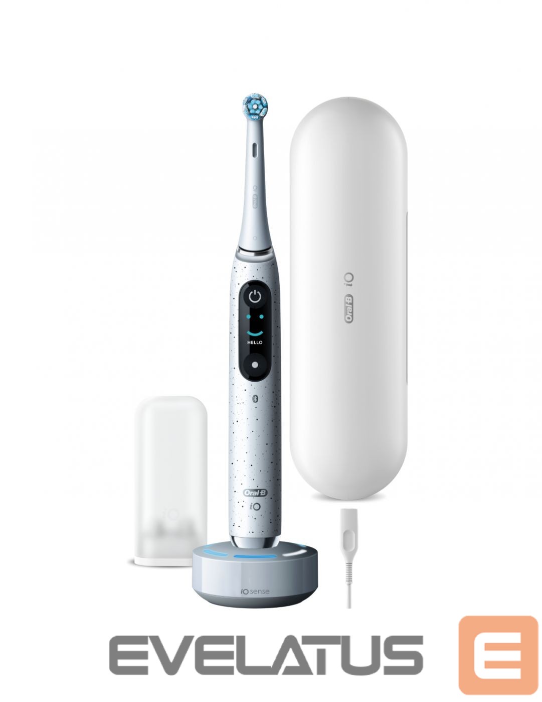 Zobu birste Oral-B Electric Toothbrush iO10 Series Rechargeable, For adults, Number of brush heads included 1, Stardust White, Number of teeth brushing modes 7