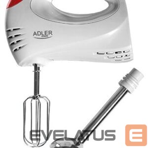 Mixers and blenders Adler  Mixer AD 4212 Hand Mixer, 300 W, Number of speeds 5, Turbo mode, White 