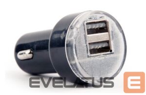 Controller EnerGenie  2-port USB car charger EG-U2C2A-CAR-02 Black, 2.1 A 