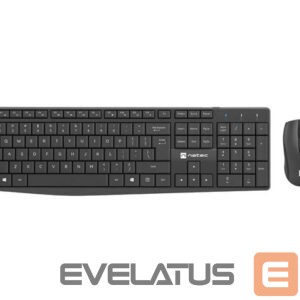 Datora tastatūra Natec  Keyboard and Mouse   Squid 2in1 Bundle Keyboard and Mouse Set, Wireless, US, Black 