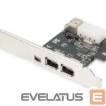 Parveidotājs Digitus  IEEE 1394a Interface Card, PCI express, 4 Port 1x ext. 1394mini, 2x ext./1x int. 1394a Ports DS-30201-5 