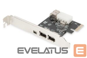 Parveidotājs Digitus  IEEE 1394a Interface Card, PCI express, 4 Port 1x ext. 1394mini, 2x ext./1x int. 1394a Ports DS-30201-5 