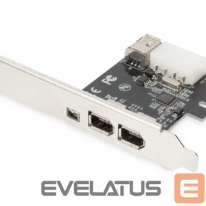Adapteris Digitus  IEEE 1394a Interface Card, PCI express, 4 Port 1x ext. 1394mini, 2x ext./1x int. 1394a Ports DS-30201-5 
