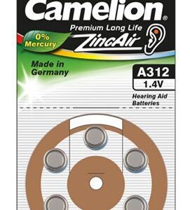 Cita datorprece Camelion  A312/DA312/ZL312, Zinc air cells, 6 pc(s) 