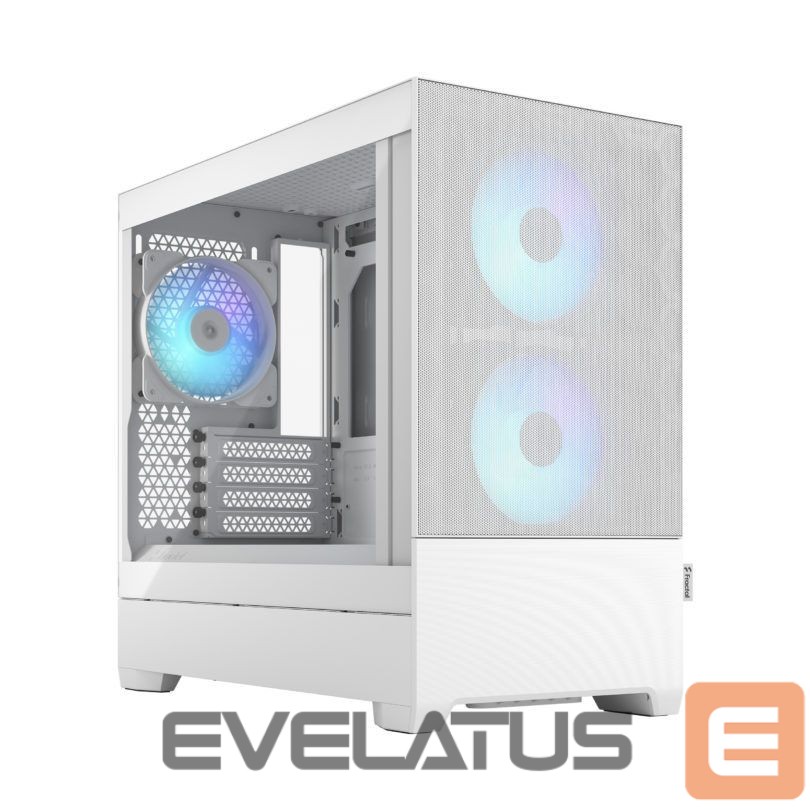Arvuti korpus Fractal Design Pop Mini Air RGB White TG Clear Tint, mATX, Mini ITX, Power supply included No