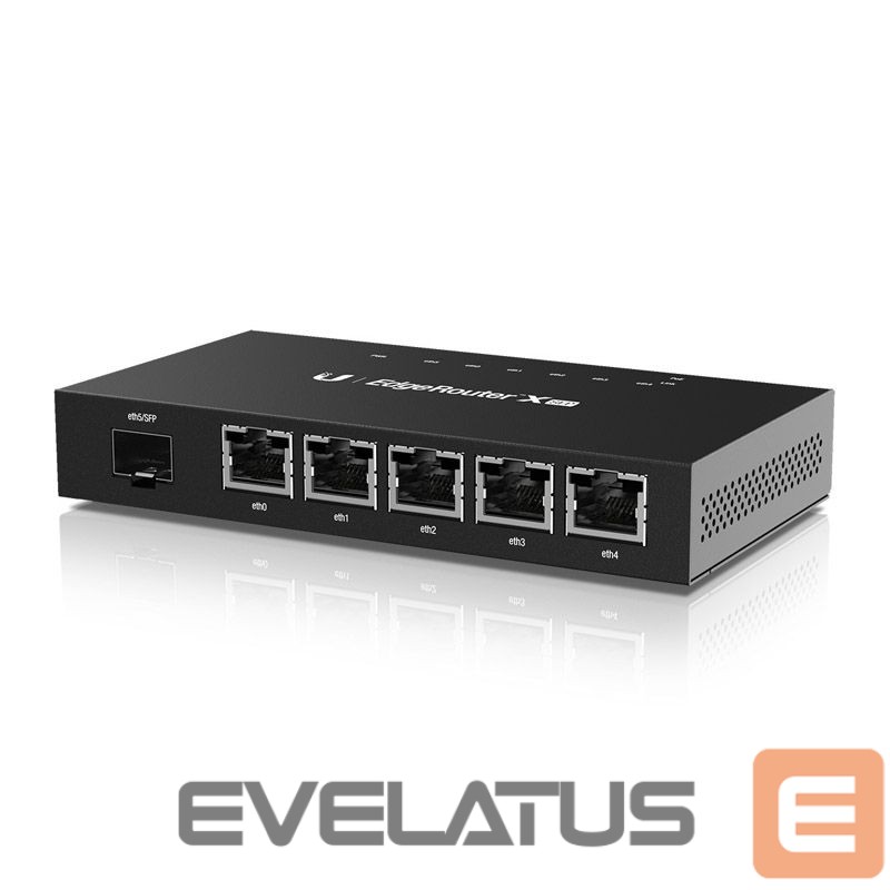 Ruuterid UBIQUITI EdgeRouter ER-X-SFP No Wi-Fi, 10/100/1000 Mbit/s, Ethernet LAN (RJ-45) ports 5, Mesh Support No, MU-MiMO No, No mobile broadband, 1