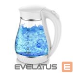 Veekeetja Adler  Kettle AD 1274 Standard, Plastic, glass, White/ transparent, 2200 W, 360° rotational base, 1.7 L 