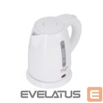 Teapot Adler  Kettle AD 1272 Electric, 1600 W, 1 L, Stainless steel/Polypropylene, 360° rotational base, White 