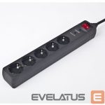 Circuit breaker EnerGenie  Surge Protector SPG5-C-10/ 3 m/ 5 Sockets/ Black 