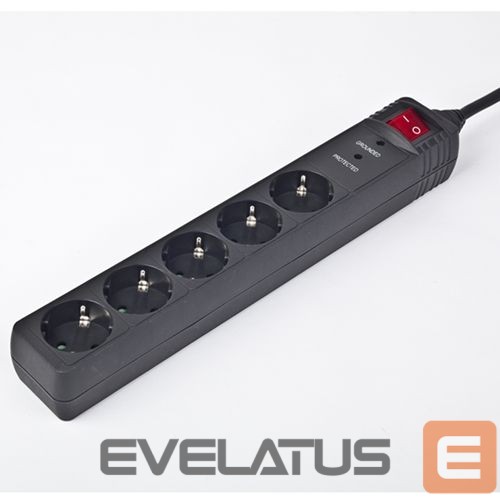 Circuit breaker EnerGenie Surge Protector SPG5-C-10/ 3 m/ 5 Sockets/ Black