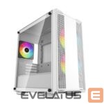 Корпус для компьютера Deepcool  ARGB Micro-ATX CASE  CC360 White, Mini-ITX / Micro-ATX, 4, Power supply included No, 1x USB3.0, 1x USB2.0, 1x Audio, ABS+SPCC+Tempered Glass, 1×120mm 