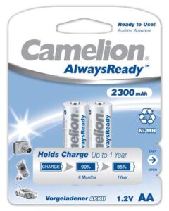 Cita datorprece Camelion  AA/HR6, 2300 mAh, AlwaysReady Rechargeable Batteries Ni-MH, 2 pc(s) 