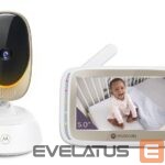 Kiti smulkūs buitiniai prietaisai Motorola  Wi-Fi Video Baby Monitor with Mood Light VM85 CONNECT 5.0"  White/Gold 