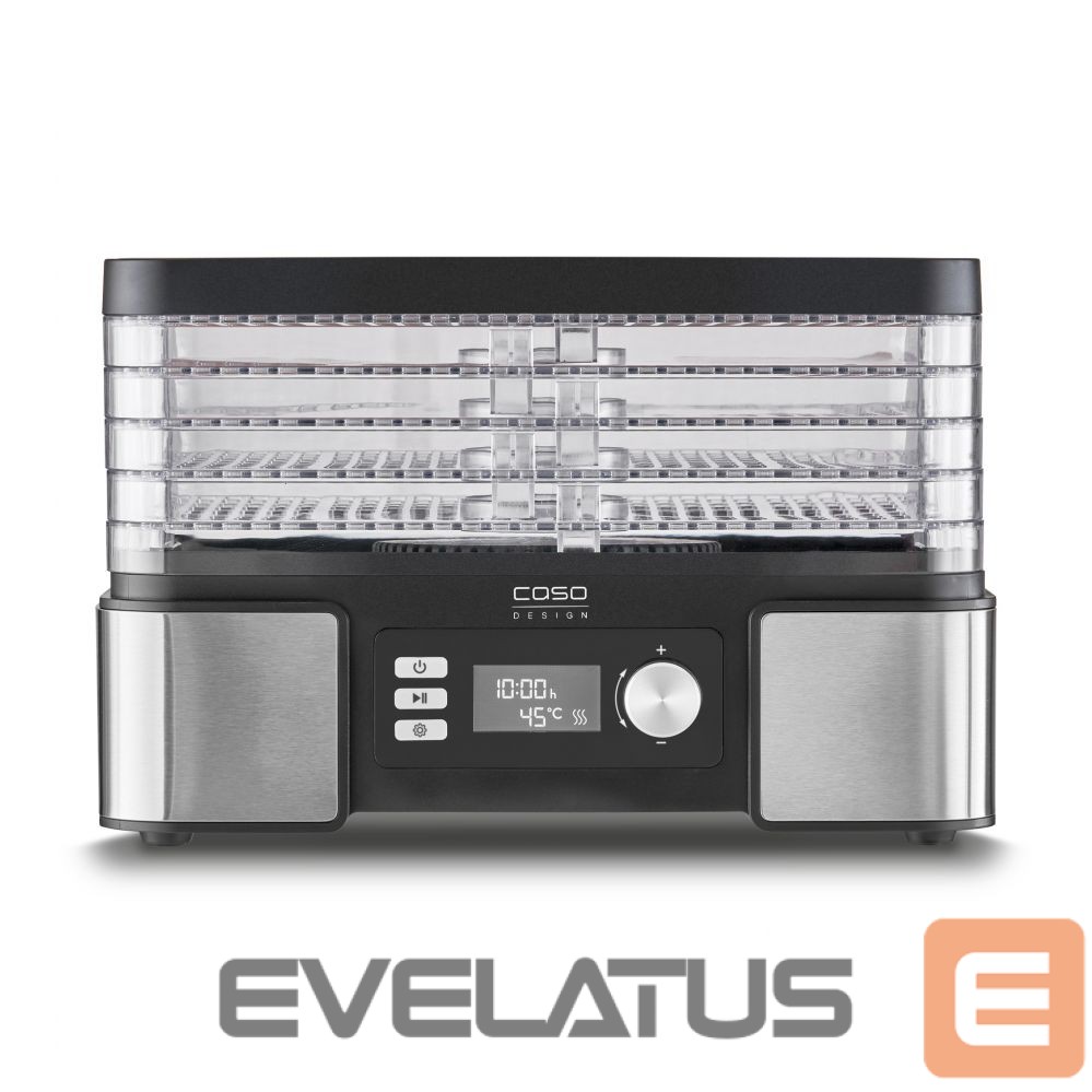 Muud väikesed kodumasinad Caso Food Dehydrator DH 450 Power 370-450 W, Number of trays 5, Temperature control, Integrated timer, Black/Stainless Steel