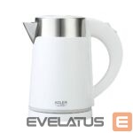 Veekeetja Adler  Kettle  AD 1372 Electric, 800 W, 0.6 L, Plastic/Stainless steel, 360° rotational base, White 