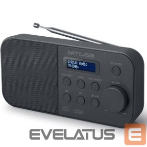 Interactive solution Muse  Alarm function, M-109DB, Portable radio, Black 