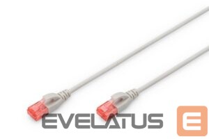 Converter Digitus  CAT 6 U-UTP  Slim patch cord Patch cord, Modular RJ45 (8/8) plug, 2 m, Grey 