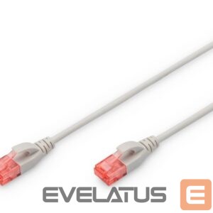 Converter Digitus  CAT 6 U-UTP  Slim patch cord Patch cord, Modular RJ45 (8/8) plug, 2 m, Grey 