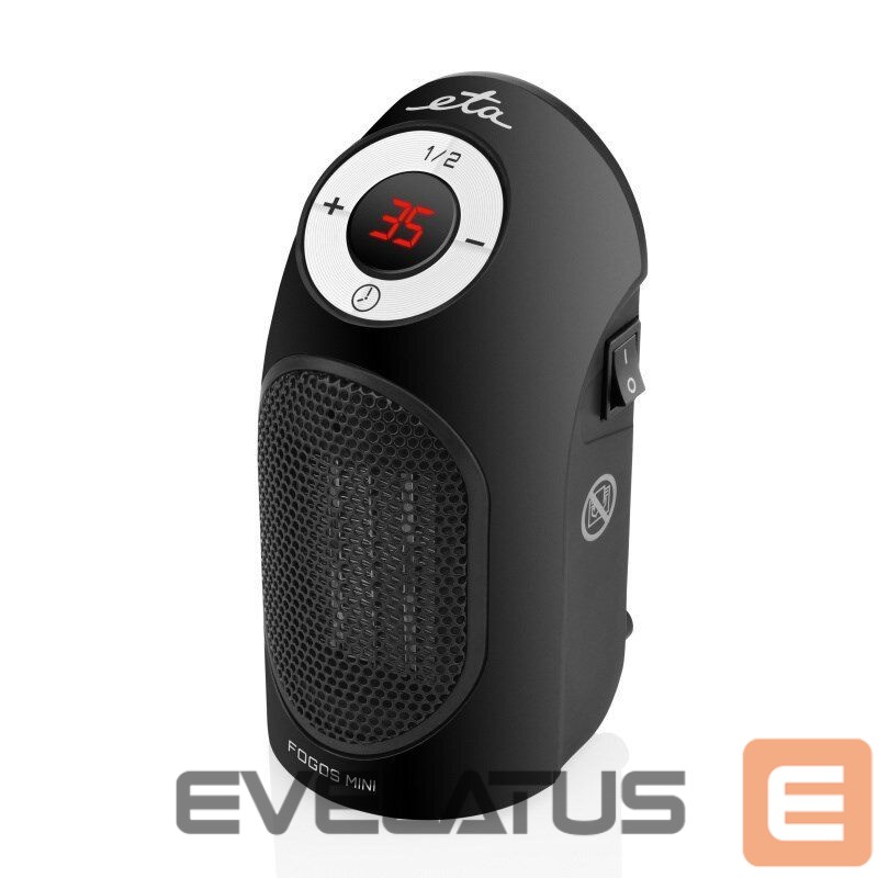 Radiators ETA Heater 162390000 Fogos mini Fan heater, 400 W, Suitable for rooms up to 8 m², Black