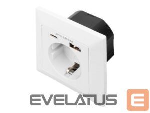 Serveru  - Citi piederumi Digitus  Safety Plug for Flush Mounting with 1 x USB Type-C, 1 x USB A 