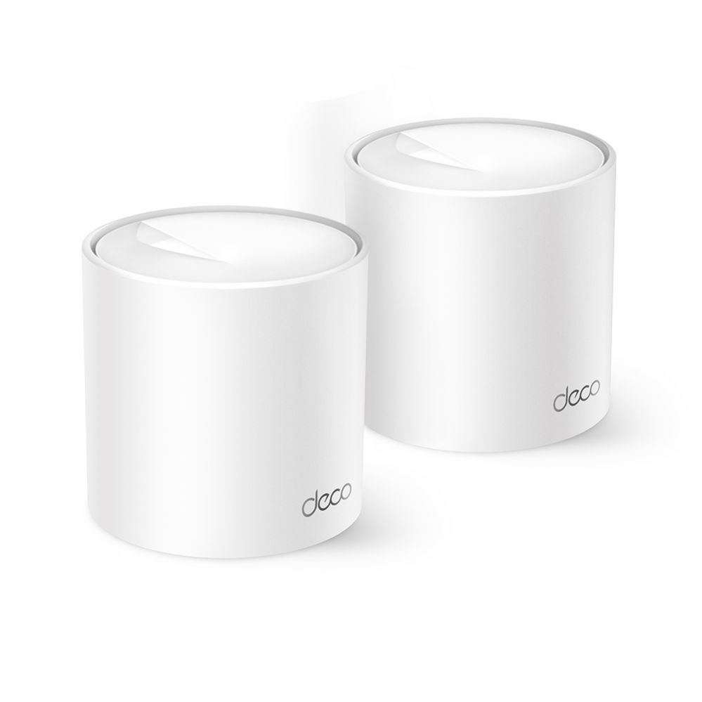 Routers TP-Link AX1500 Whole Home Mesh Wi-Fi 6 System Deco X10 (2-pack) 802.11ax 10/100/1000 Mbit/s Ethernet LAN (RJ-45) ports 1 Mesh Support Yes MU-MiMO Yes No mobile broadband Antenna type Internal