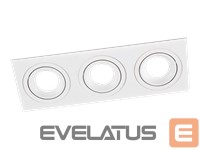 Elektrotehnilised materjalid Leduro  SQUARE 3 Recessed white GU10 x 3 