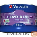 Optiskās matrica Verbatim  43758 DVD+R DL  50pc 
