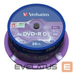 Optinė matrica Verbatim  VERBATIM DVD+R DL Verbatim 8.5GB 25pc 
