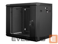 Computer components Lanberg  LANBERG WF01-6409-10B Lanberg wall-mounted rack 19 demounted flat pack 9U/650x450mm black 