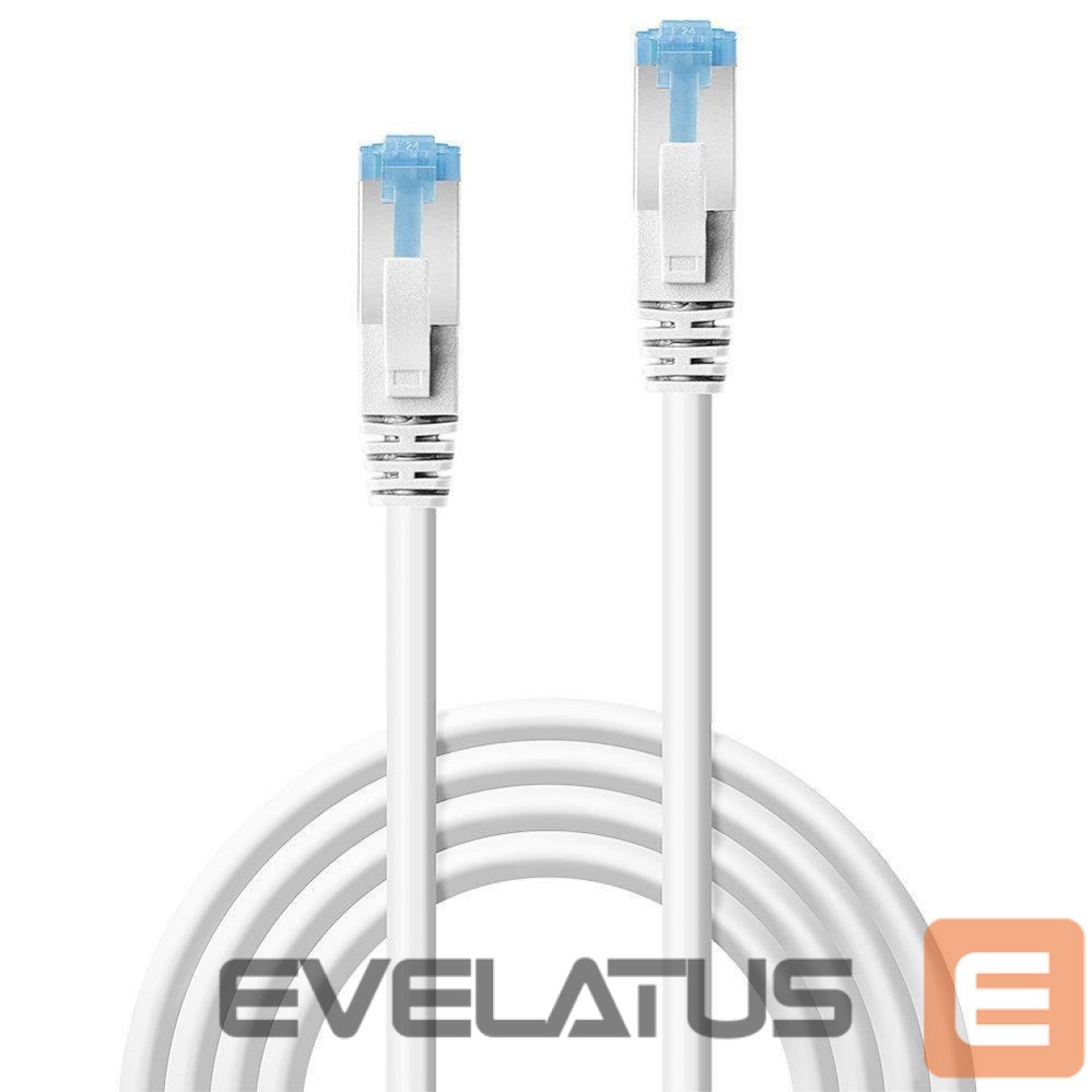 Commutator LINDY CABLE CAT6A S/FTP 0.5M/WHITE 47191