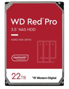 Hard drive HDD Western Digital  HDD||Red Pro|22TB|SATA|512 MB|7200 rpm|3,5"|WD221KFGX 