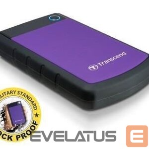 Kietasis diskas HDD Transcend  External HDD||StoreJet|2TB|USB 3.0|Colour Purple|TS2TSJ25H3P 