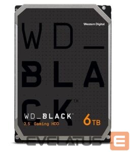 Cietais disks HDD Western Digital  HDD||Black|6TB|SATA|128 MB|7200 rpm|3,5"|WD6004FZWX 
