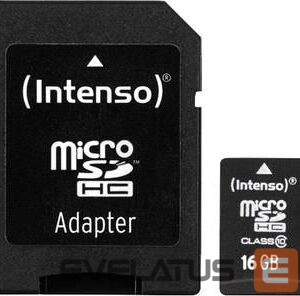 Other Computer Accessory Intenso  MEMORY MICRO SDHC 16GB C10/W/ADAPTER 3413470 